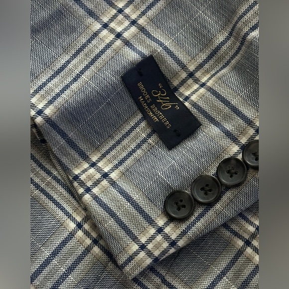 NWOT Brooks Brothers 346 Multi Color Plaid Men’s Sports Coat Blazer Size 48R - Picture 8 of 12